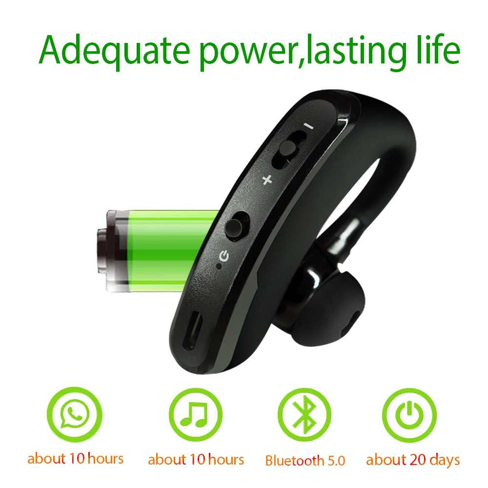V9 Business Wireless Bluetooth-Compatible With Headphone Noise Cancelling Voice Control For iphone 11 12 Por iPad Mobile Phone |
