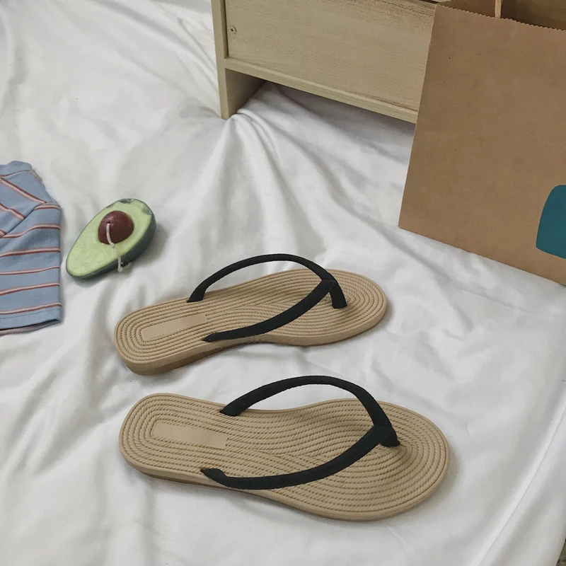 Женские летние пляжные шлепанцы в Корейском стиле коллекция 2019 года модные