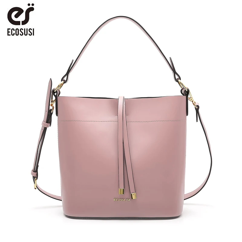 Женская сумка мессенджер ECOSUSI из искусственной кожи с двумя ремнями 11