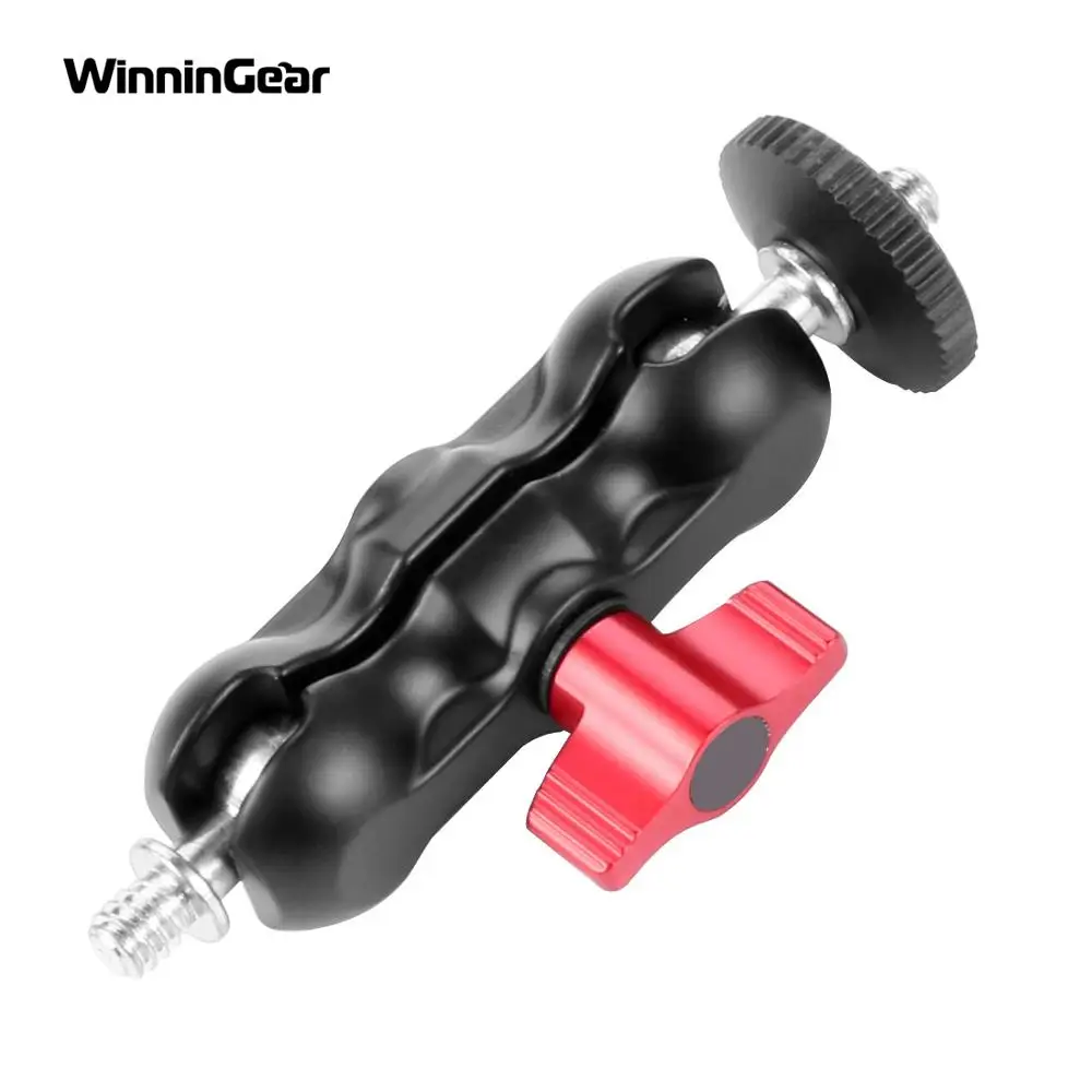 Алюминиевый крепежный адаптер Magic Arm с двумя шаровыми головками 1/4 дюйма для