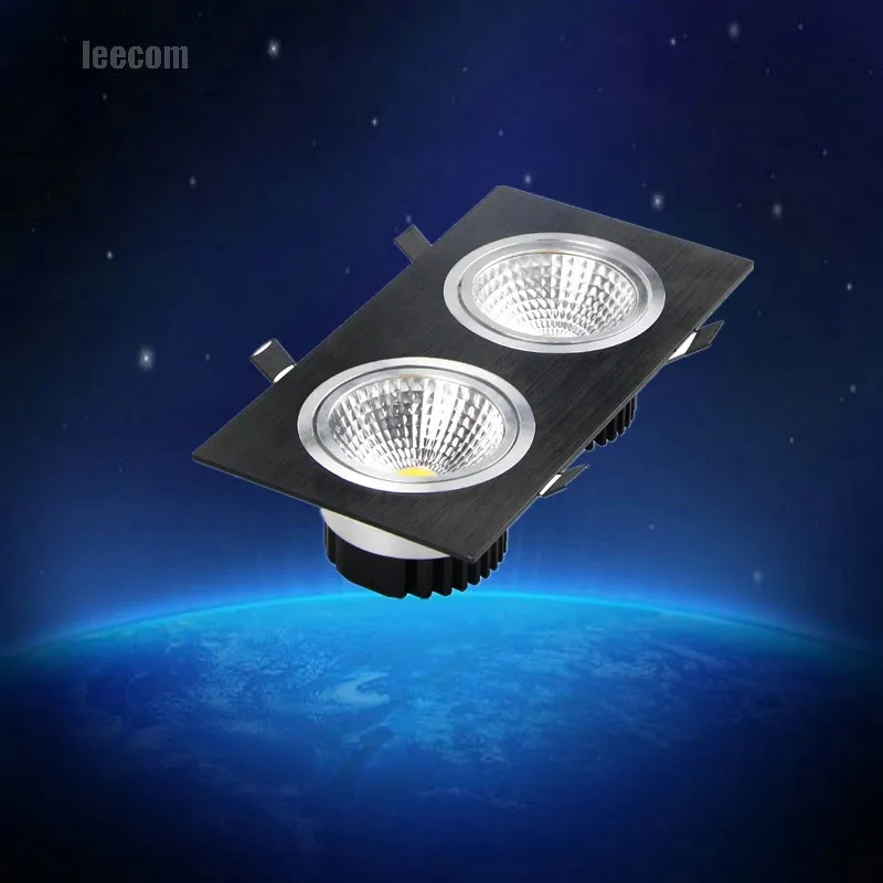 Квадратный Светодиодный точечный светильник с двойной головкой Cree встраиваемый