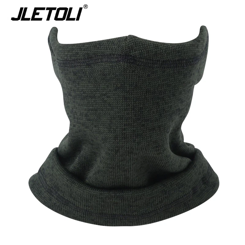 JAC08 JLETOLI зимняя Флисовая теплая маска для спорта на открытом воздухе для катания на лыжах, велоспорта, Женская Ветрозащитная маска с воротником и велосипедным шарфом, мужская маска на половину лица - Цвет: JAC08