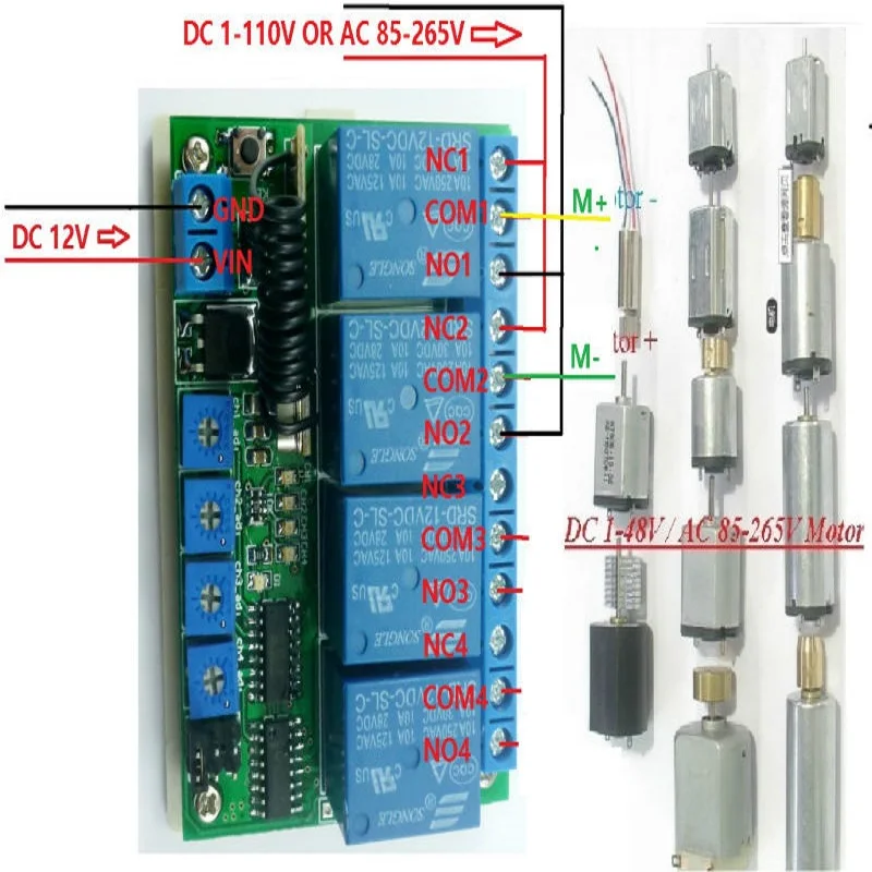 

433m 1tx + 4 Rx Ask Rf Pt2262 Ev1527