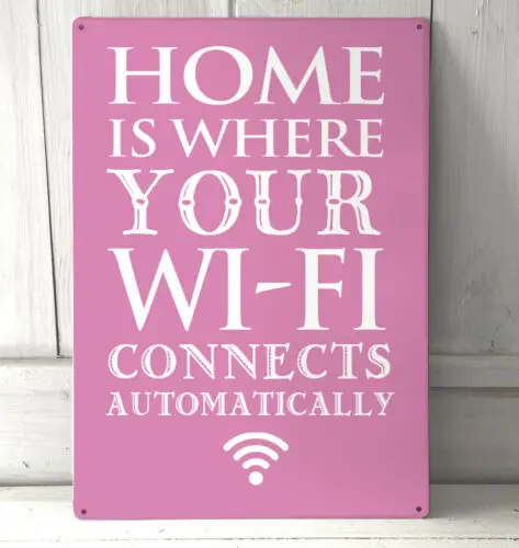 Металлический плакат с Wi-Fi 20x30 см |