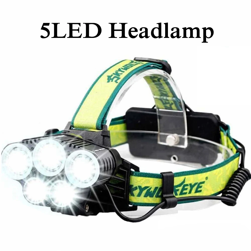 Водонепроницаемый налобный фонарь Micro USB перезаряжаемый регулируемый угол