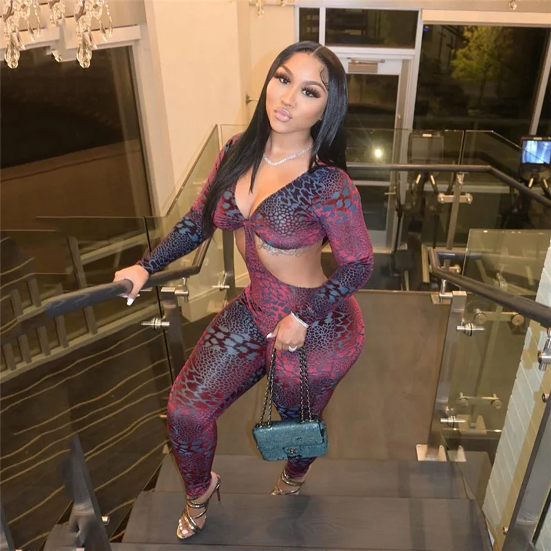 

Zoctuo Leopard Print Jumpsuit Women Long Sleeve Hollow Out Jumpsuit Skinny Sexy Streetwear Club Party Casual Rompers Jumpsuits