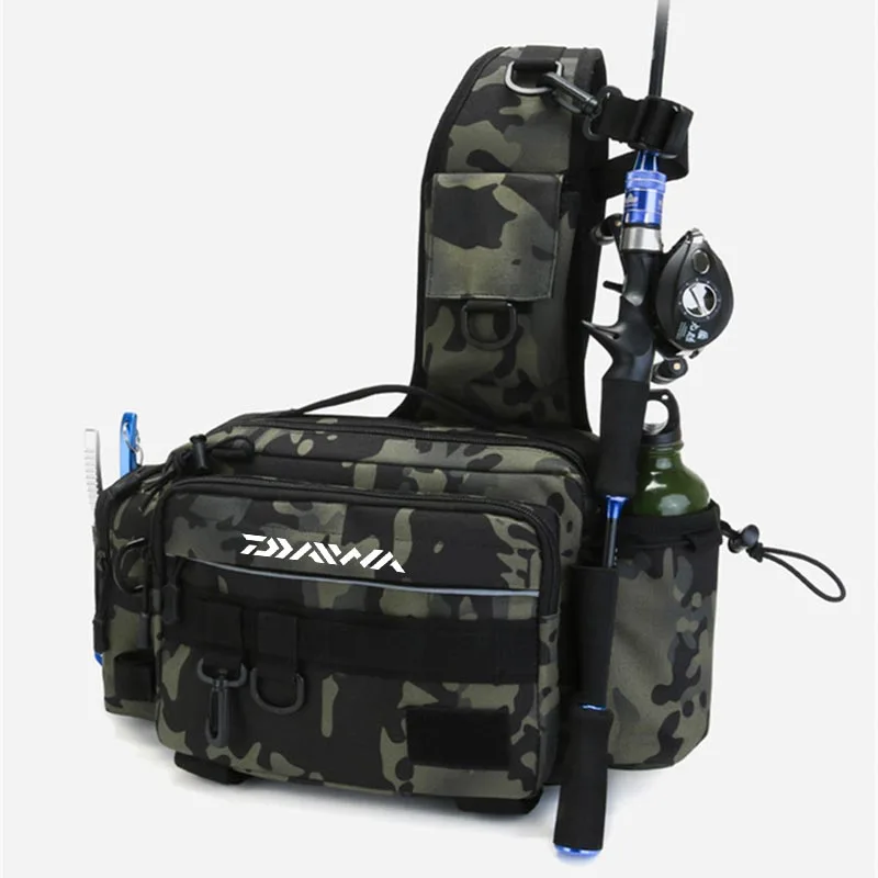 

Outdoor Men Tactical Camouflage Fishing Bag Multifunctional Waist Pack Crossbody Bags Sports Cycling Camping Fishing Tackle Bags