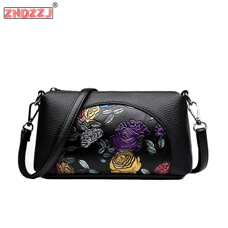 

Сумки на плечо Chiese с цветочным клапаном, женские повседневные сумки через плечо из искусственной кожи с узором Личи, модная женская сумка-ме...