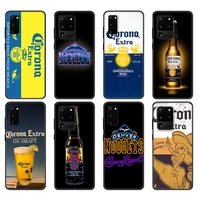 black tpu case for samsung galaxy s20 s20 pluss20 ultras20 s20fe back cover corona extra beer