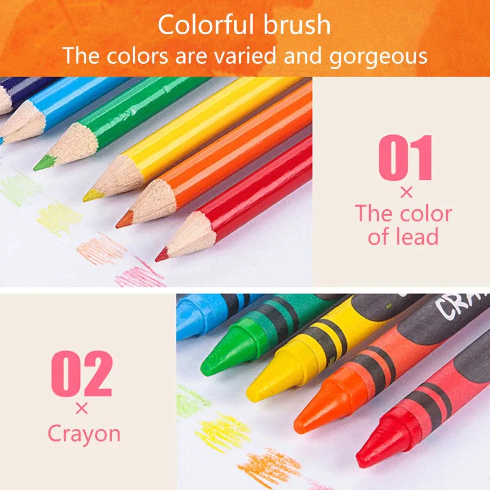 180 шт./компл. детский набор для рисования деревянные художественные наборы кистей