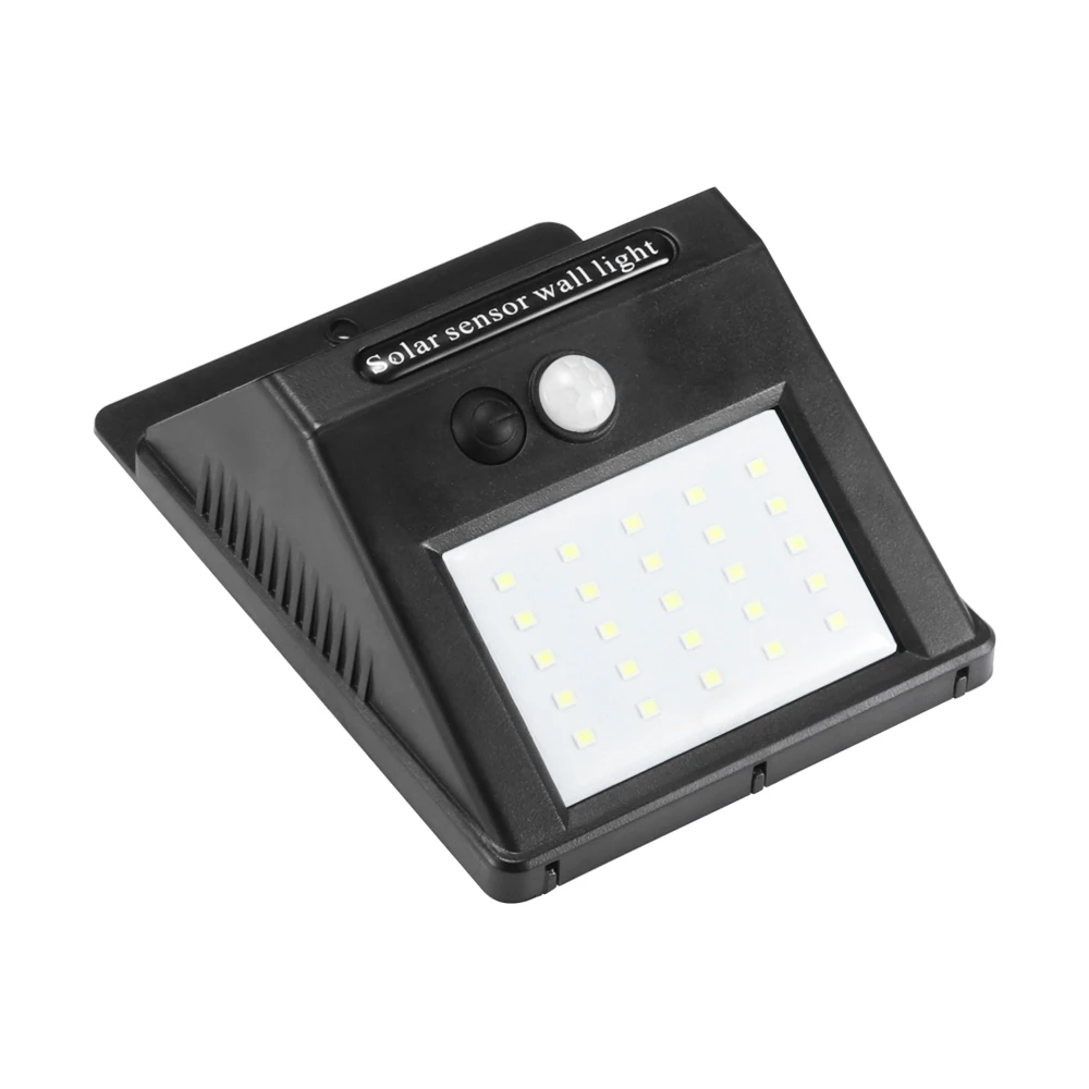 25 светодиодный светильник на солнечной батарее с датчиком движения настенный