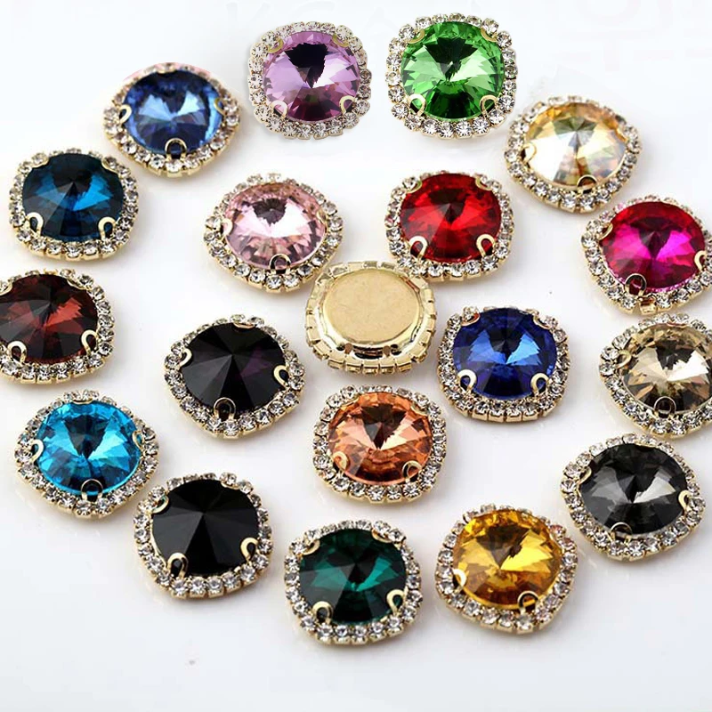 Стразы rivoli в форме когтей с серебряной основой блестящие стразы плоским