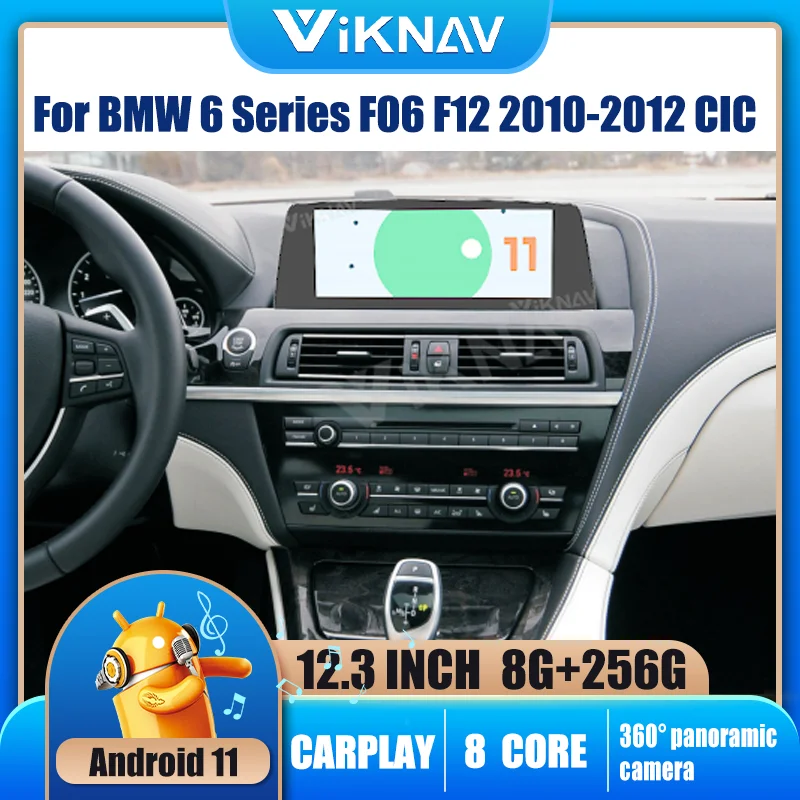

Автомагнитола 2DIN на Android 11, 12,3 дюйма, GPS-навигация для BMW 6 серии F06 F12 2010-2012, CIC DVD, мультимедийный плеер с экраном