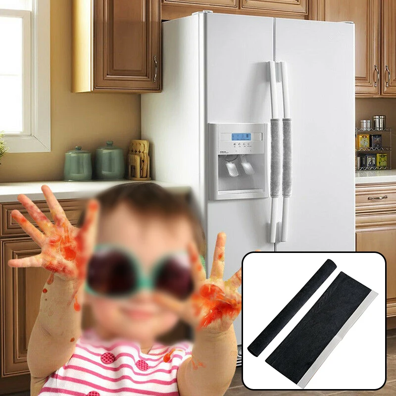 

2020 High Quality 2pcs Refrigerator Door Handle Cover Kitchen Appliances Decor Antiskid Protector