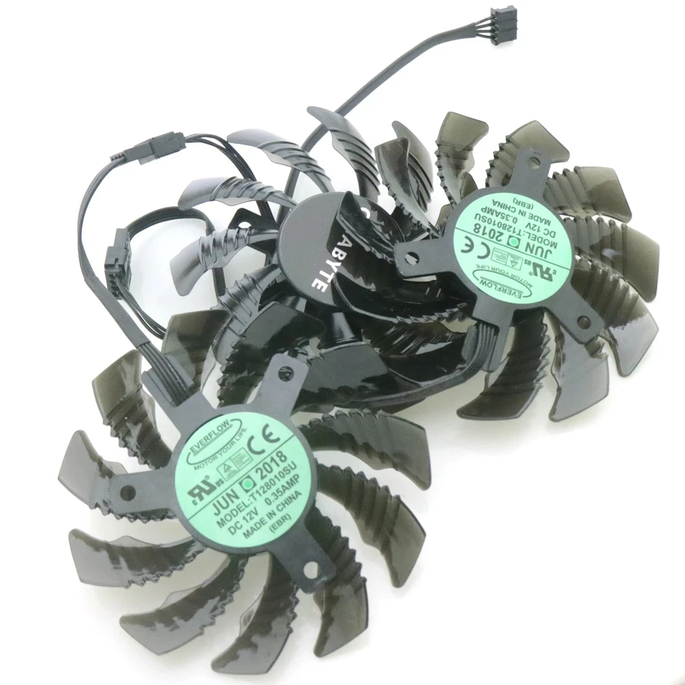 T128010SU DC12V 0.35AMP 75 мм VGA вентилятор 4Pin для видеокарты Gigabyte охлаждающий
