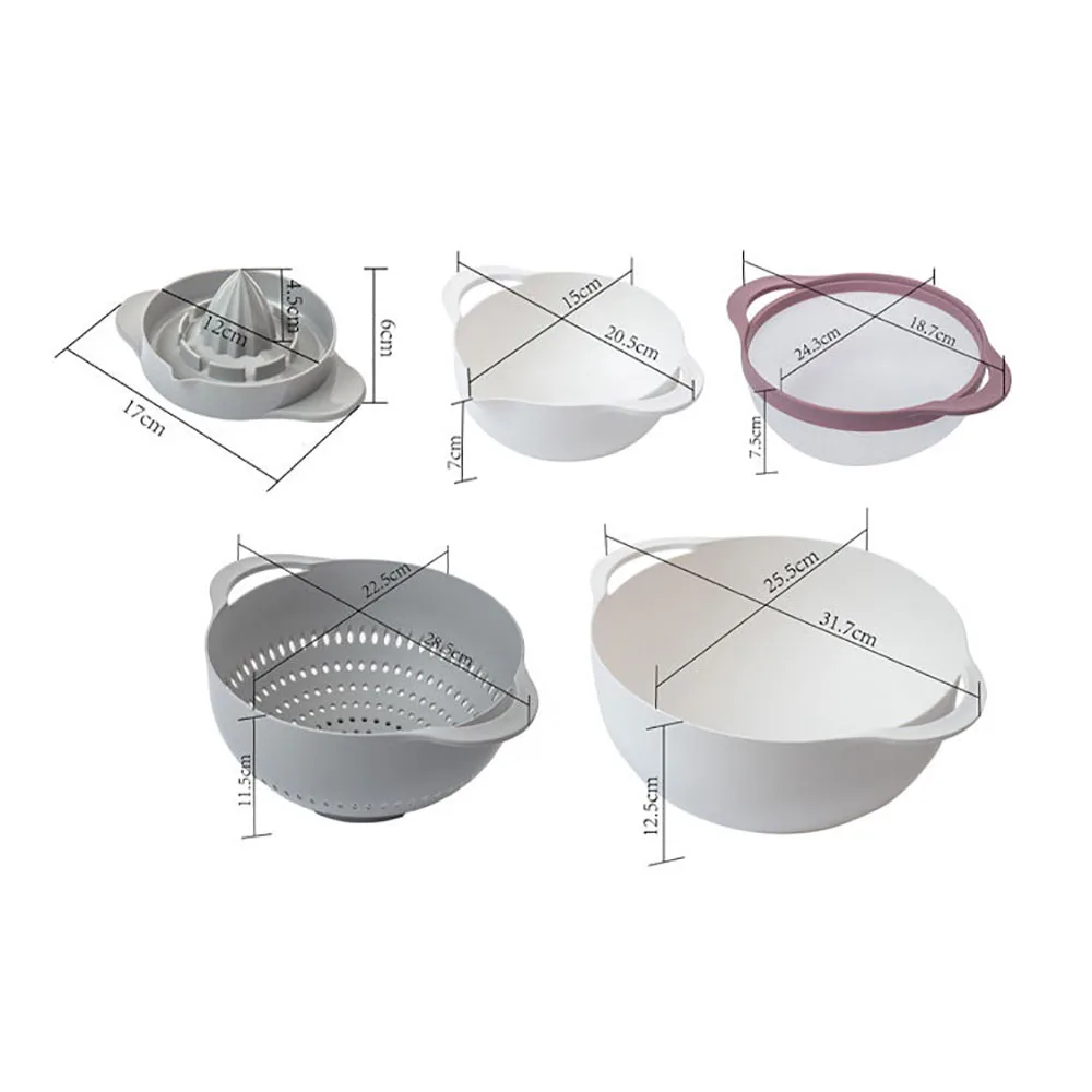 

Multi-Functional Kitchen Tools Set Washing Vegetable Basket Kitchen Drain Basket Washing Rice Basin Fruit Juice Filter