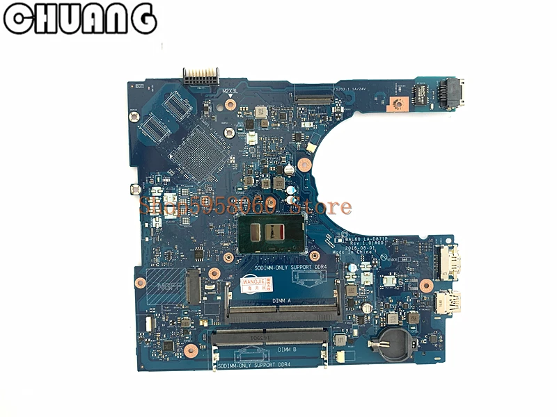 Для Dell Inspiron 5566 5468 материнская плата для ноутбука CN-0DMD9K 0DMD9K DMD9K BAL60 LA-D871P i3-7100u DDR4 100%