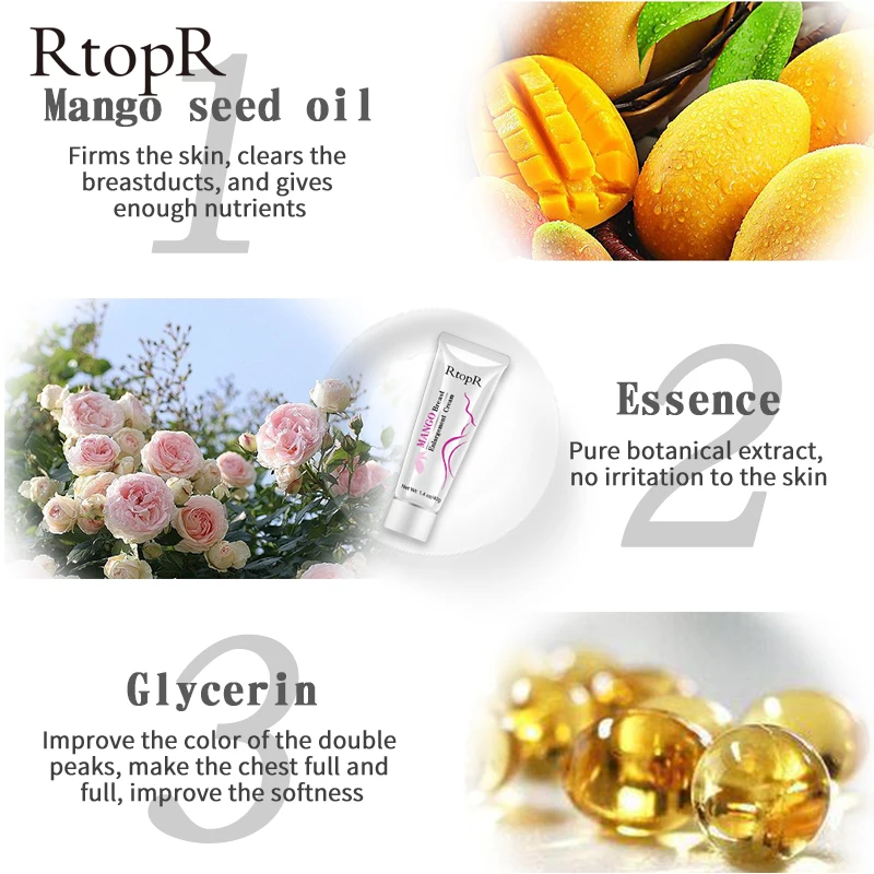 Крем с манго RtopR женский крем для подтяжки груди уход за подтягиванием быстрого