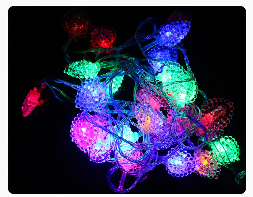 Рождественская светодиодная подсветка в форме сердца с вилкой европейского