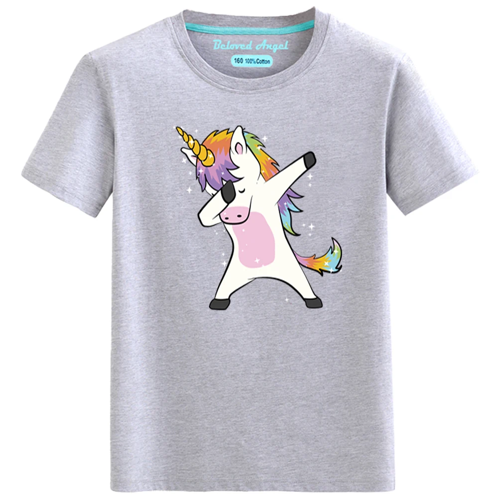 

Summer New Fashion Harajuku Cartoon Tshirts For Boys Anime Graphic Printed Children T-shirt Kids Girls Cute Unicorn Tops Tee