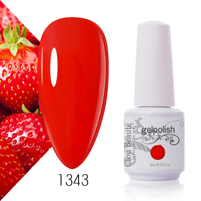 Clou Beaute Red Series 8 мл 115 цветов гель лак для ногтей Vernis Полупостоянный клей УФ Гель