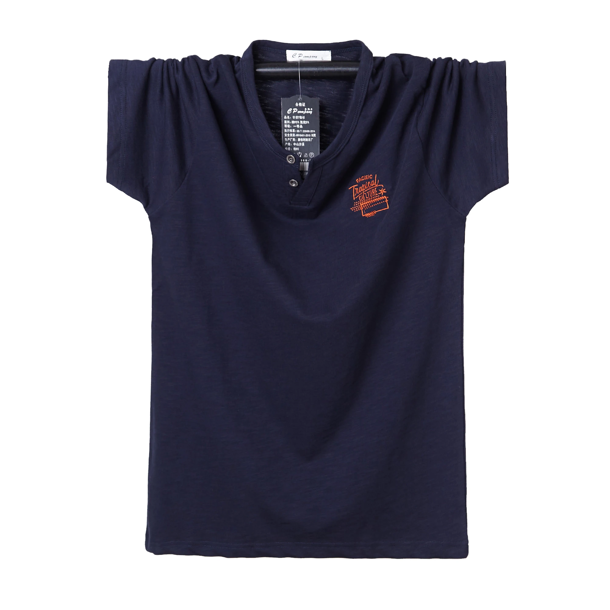 Футболка мужская с круглым вырезом хлопковая приталенная рубашка дышащий