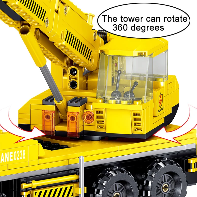 

Bulldozer Excavator Mixer Truck Crane Loader Car Technic City Engineering Vehicle Building Blocks Boy Birthday Gift Kids Toy
