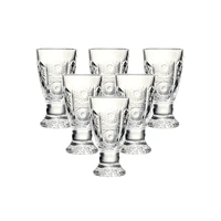 set of 6 old fashion 40ml lead free glass machine made shot glasses set drinkware for wedding bar family party