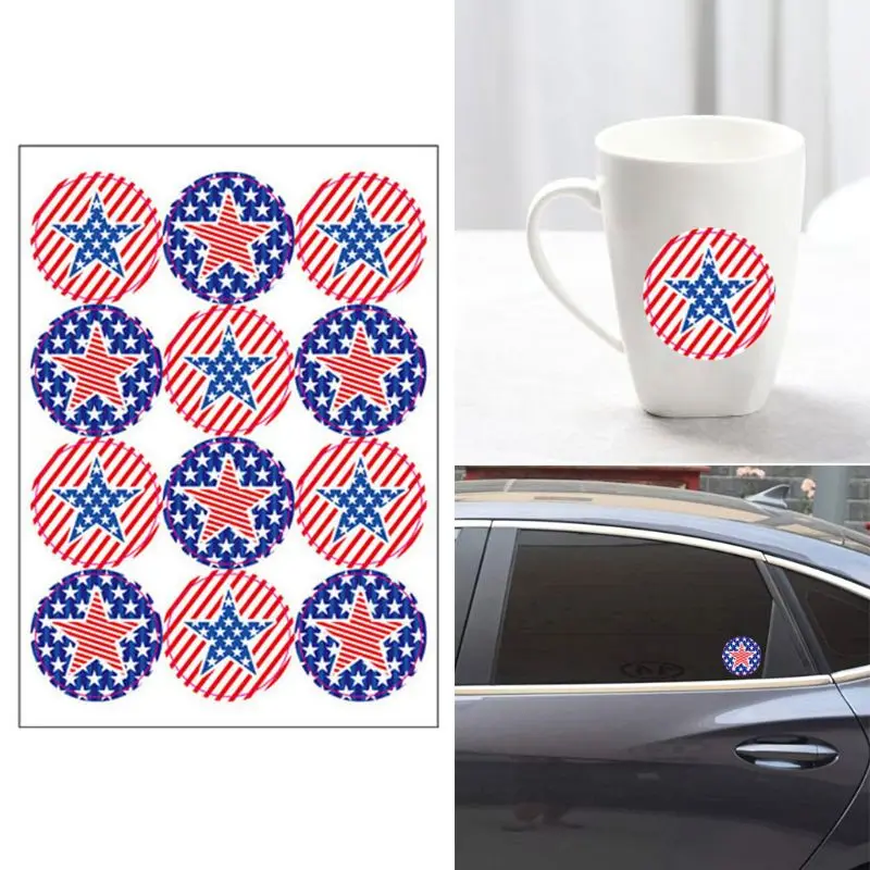 

18 Sheets 216 Pcs 2020 Presidential Election USA Flag Stickers USA Flag Decals