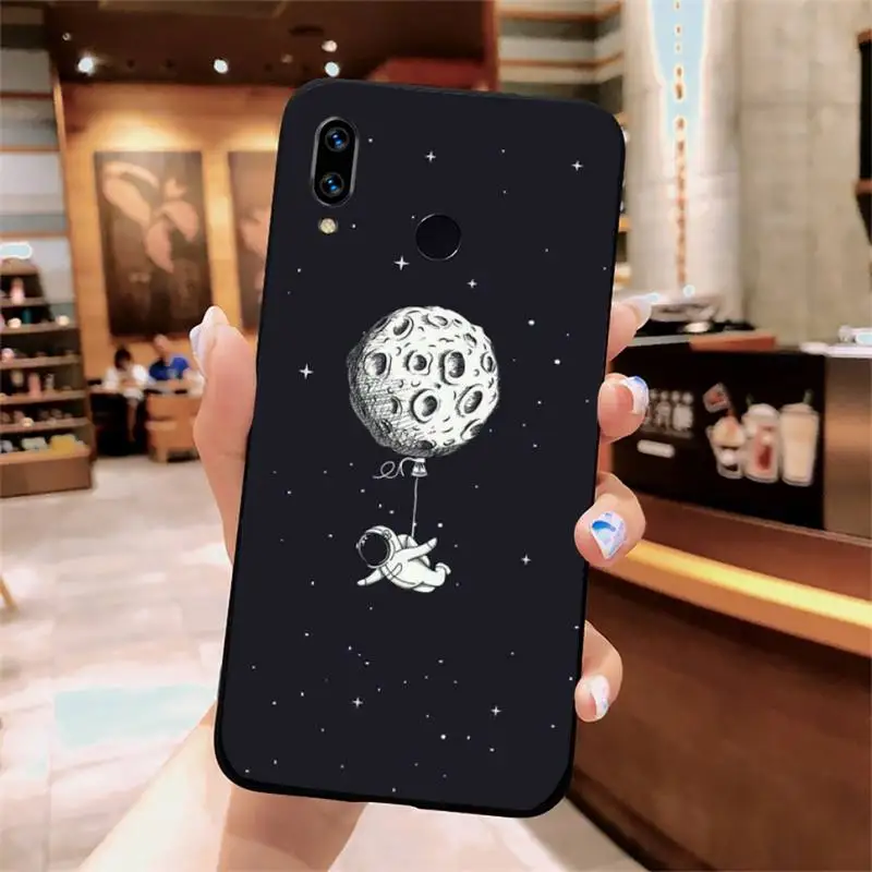 

with white moon stars space shell Phone Case For Xiaomi Redmi note 7 8 9 t k30 max3 9 s 10 pro lite