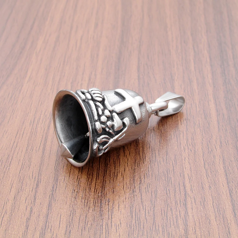 Бесплатная доставка панк 316L нержавеющая сталь серебристый цвет черный крест