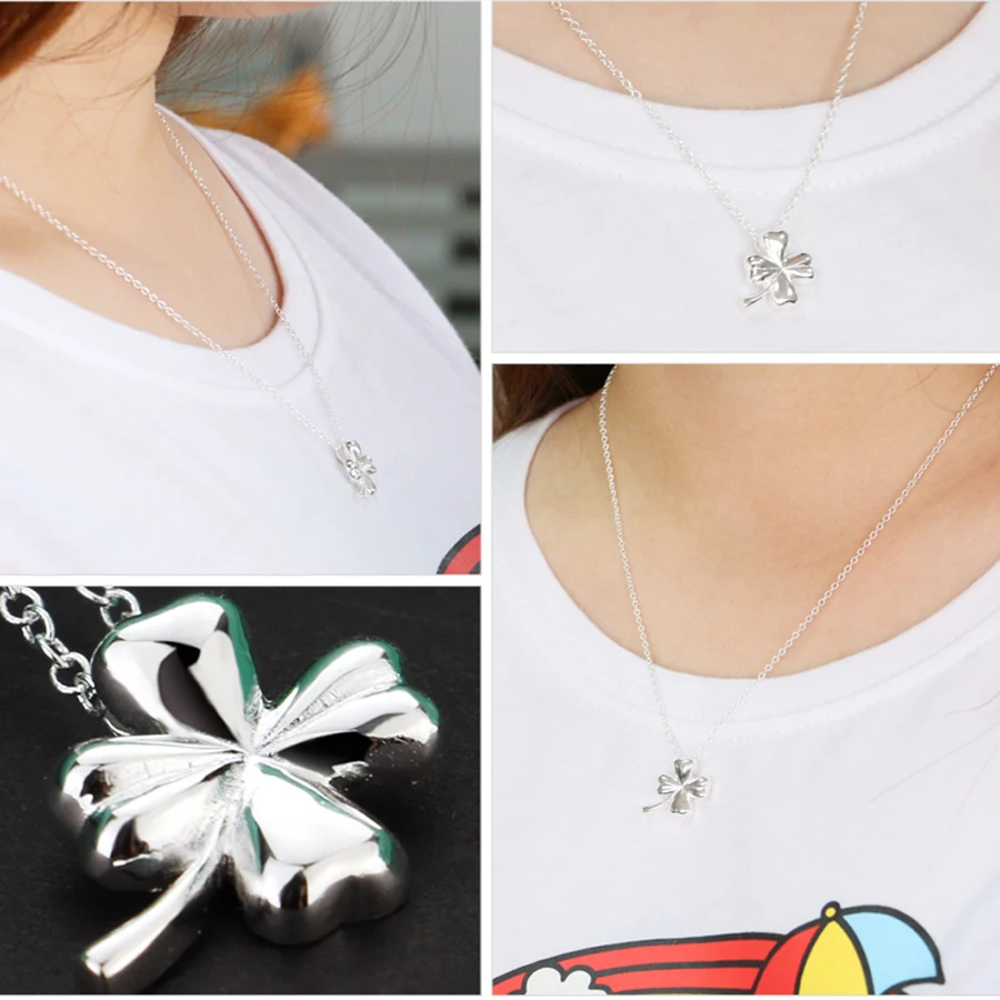 Простое изящное модное ожерелье из стерлингового серебра 100% пробы с кулоном в