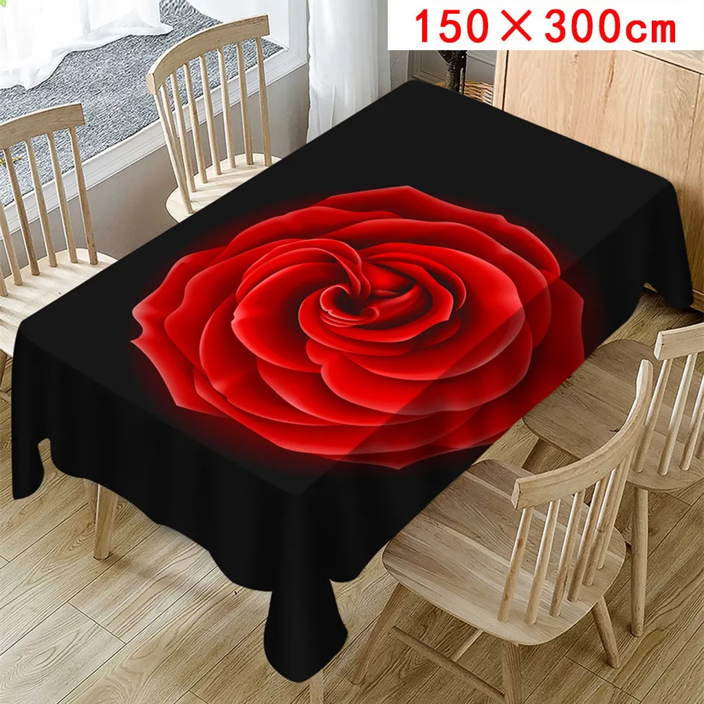 Прямоугольная скатерть в виде красной розы|Скатерти| |