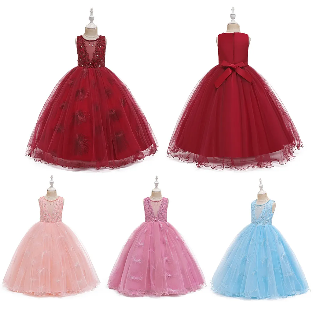 

LONSANT Dress lace princess mesh tutu skirt cosplay costume kids dresses for girls Children dress girl kids clothes disfraz nina