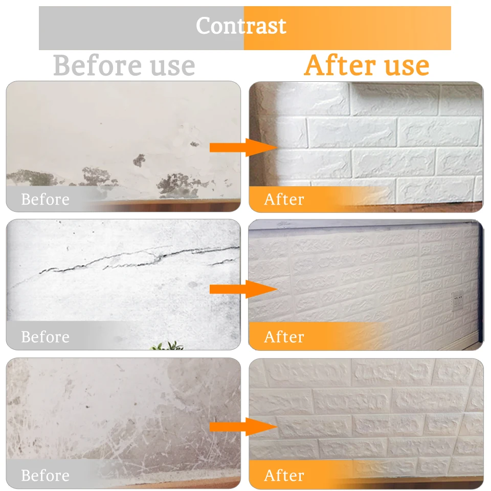 102030pcs self adhesive 3d brick sticker diy waterproof foam wallpaper kids room kitchen roof ceiling background wall decals free global shipping