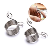 2 size guides braided knuckle assistant jacquard needle stainless steel diy thimble popular knitting tool sewing accessories 1pc