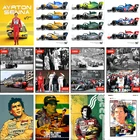 Гоночный плакат Racer airton Senna, Формула F1, планшетофон, ретро гоночное украшение, художественный декор, картина для бара, комнаты, настенное полотно