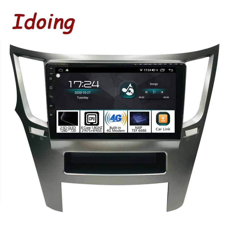 

Автомагнитола Idoing 9 дюймов, 4 + 64 ГБ, Android, мультимедийный плеер для Subaru Outback 4 BR Legacy 5 2009-2014, GPS-навигация, головное устройство Carplay