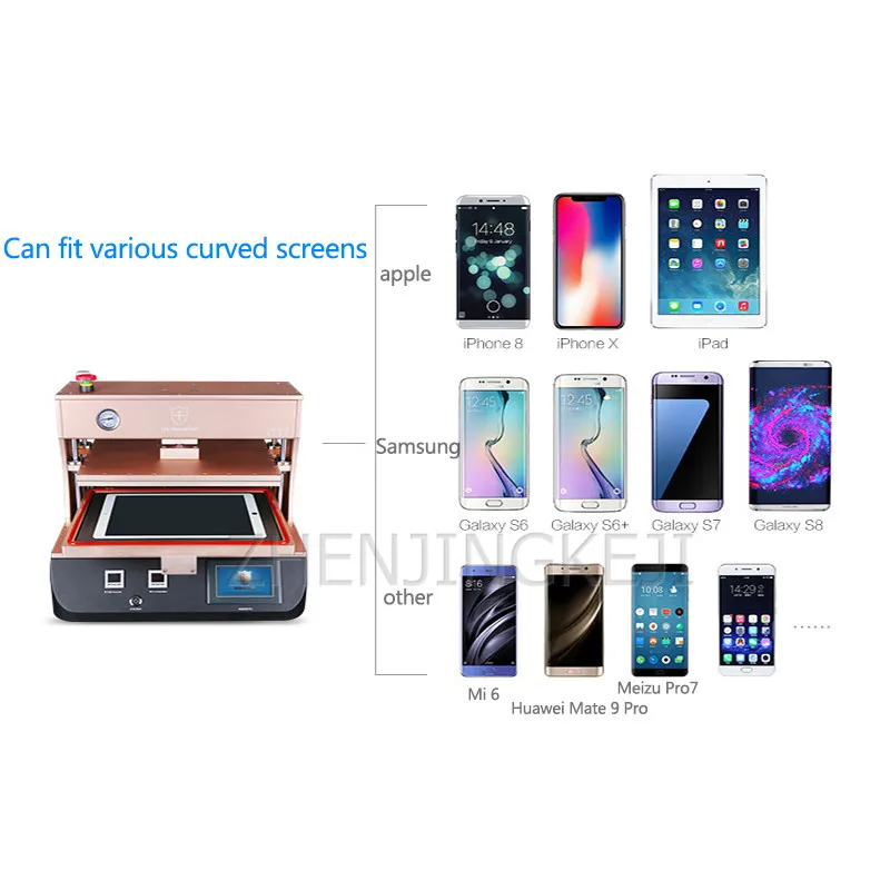 

Vacuum Curved Screen Fit Machine Oca Burst Screen Repair Vacuum Hot Press Cell Phone Burst Screen Automatic Service Equipment