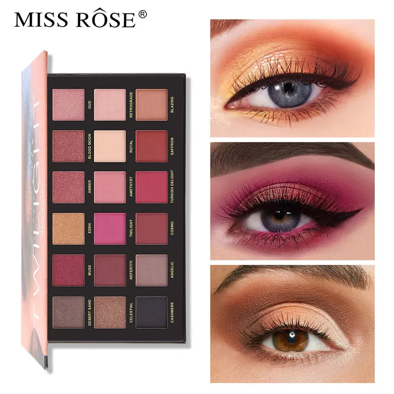 18 цветов палитра теней для век матовые блестящие тени алмазные мерцающие женские