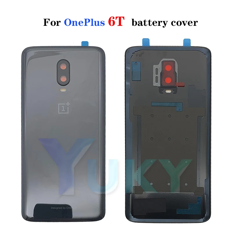 Оригинальное стекло для OnePlus 6 6T Задняя Крышка батарейного отсека задняя крышка