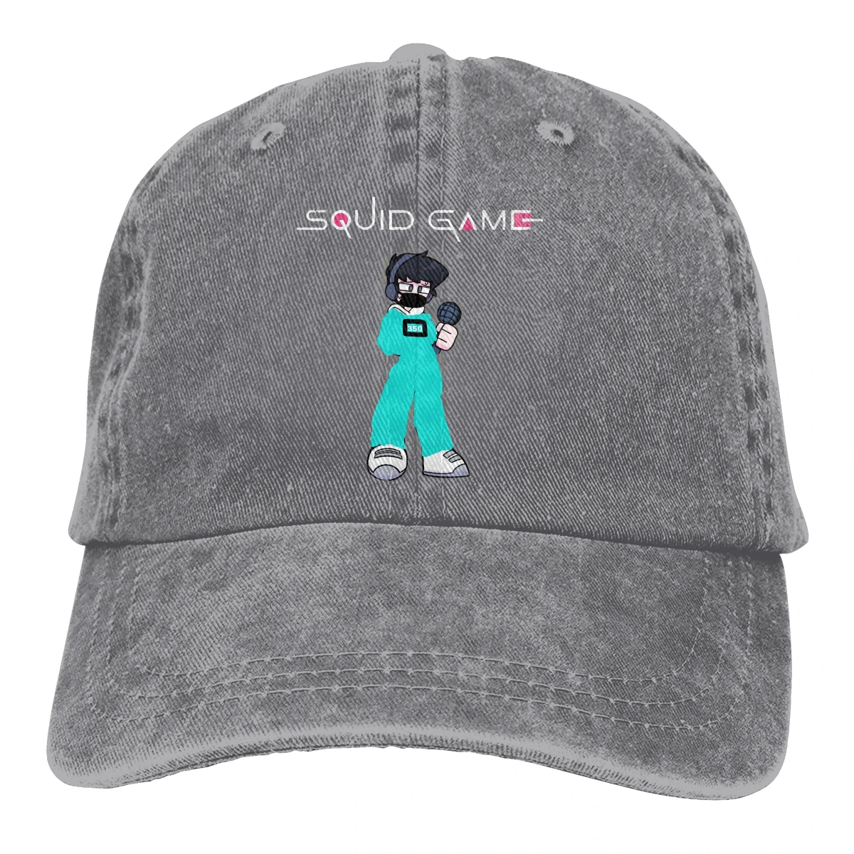 

Adjustable Solid Color Baseball Cap Squid Game 350 Washed Cotton Korean TV series Sports Woman Hat