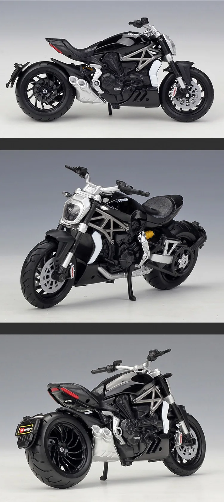 Bburago 1:18 Ducati XDiavel S черный супермотор модели велосипедов литой мотоцикл