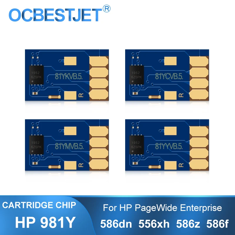 

Новое обновление для HP 981Y HP981 981 Y чернильный картридж чип для HP PageWide Color 586dn 556xh 586z 586f 556 586 E55650 E58650 принтер