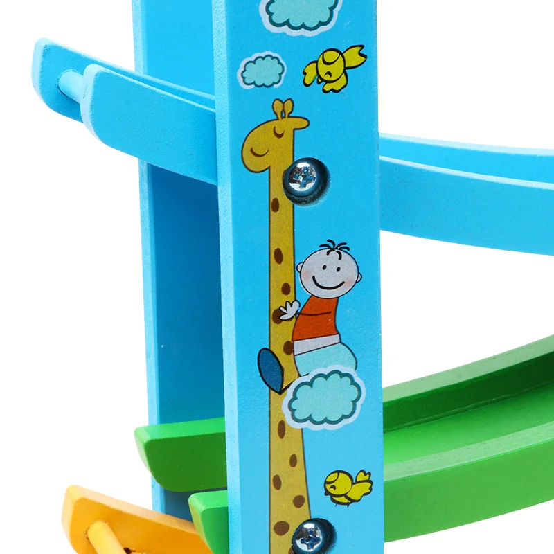 Детская деревянная пандусы для автомобилей гонки 3 уровня игрушечный автомобиль