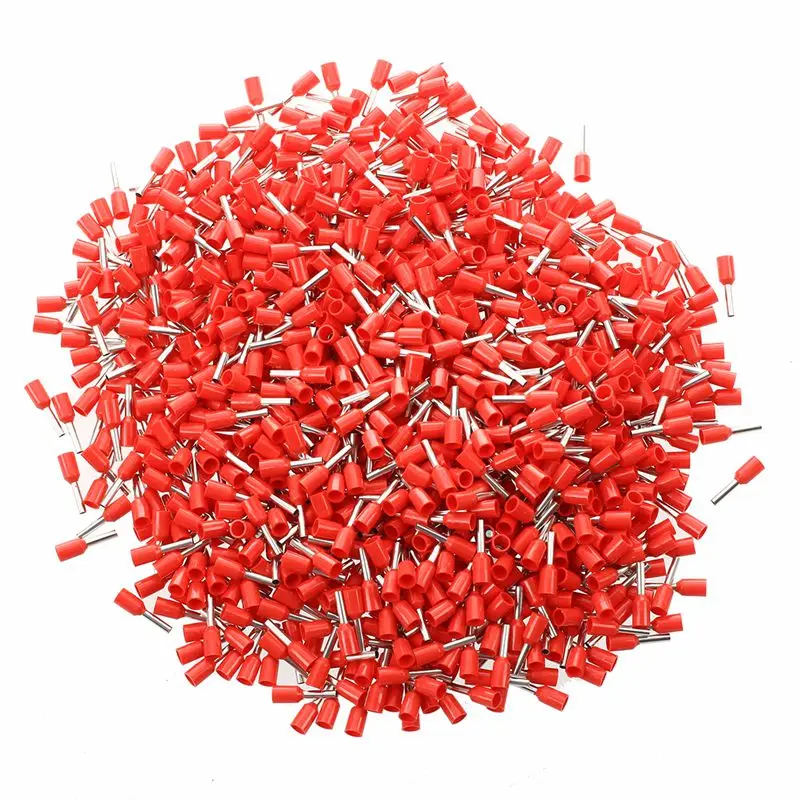 

Red PVC Sleeve Insulating Pin Terminals Connector for 19 AWG 1000 Pcs