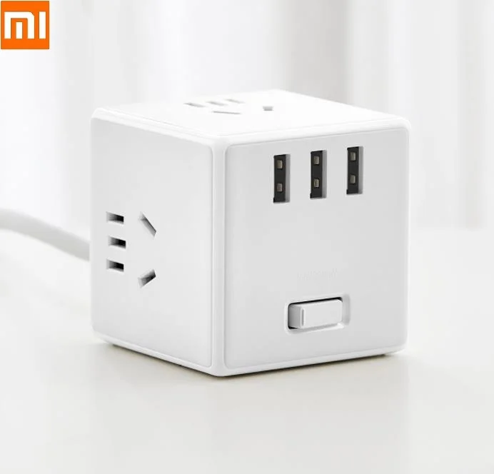 Youpin Mijia преобразователь кубика Рубика Защитная переключатель полоса 3USB разъем PD
