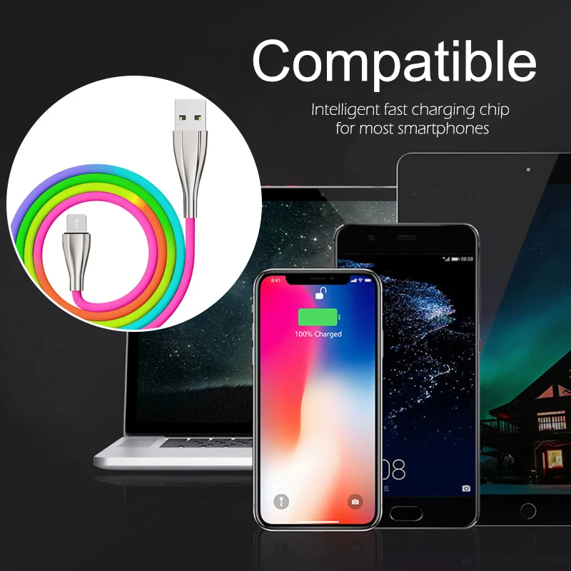 USB Type C Android кабель 5V2.4A Быстрая зарядка шнур цинковый сплав зарядное устройство