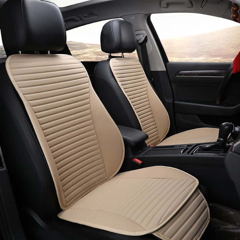 

Brand New Easy Clean Not Moves Car Seat Cushions, Four Seasons Universal Pu Leather Non Slide Seats Cover Water Proof E6 X30