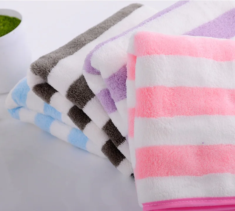Полосатые полотенца супервпитывающее мягкое банное полотенце для лица летние